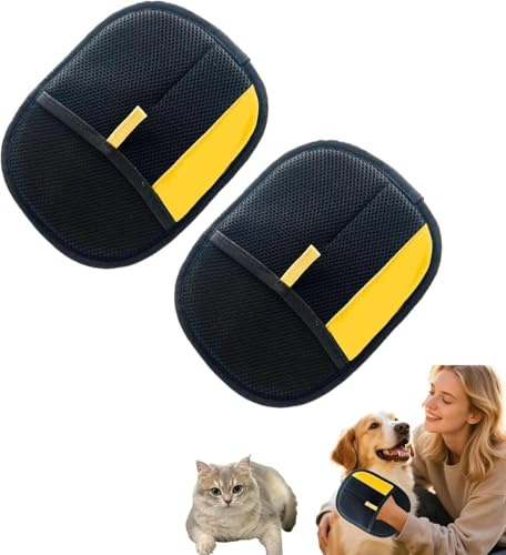 Le Comptoir Animalier FurFree, Gant Anti Poils Animaux Réutilisable et Écologique pour Nettoyer Canapé Vêtements et Toiletter Chat Chien (2pcs)