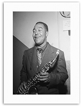 Wee Blue Coo JAZZ SAX LEGEND CHARLIE PARKER BIRD Poster Vintage Portrait Canvas art Prints