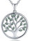 JO WISDOM Collana Albero della vita Argento 925 AAA Zirconia cubica Può Birthstone Colore Smeraldo Donna