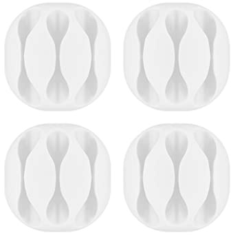 goobay 70373 Kabelmanagement 3 Slots (Mini) / Kabelhalter für DREI Kabel, Kabelklemme für Schreibtisch, Auto, Büro, Kabelclip Selbstklebend, Kabel Organizer, 15x34 mm, 4er Set