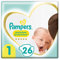 Pampers Premium Protection Größe 1, 26 Windeln, 2kg-5kg, 489 g