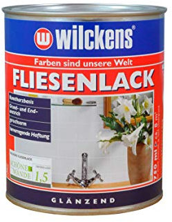 Wilckens Fliesenlack glänzend Weiß 750 ml Lack Speziallack Renovierungsanstrich