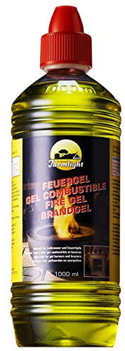 FARMLIGHT Kamm 1 L Bio-Brennstoff, für Braziers und Bioethanol-Gel-Kamine 1 Liter Flasche, Gelb