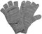Claus Modes Damen/Mädchen Halbfinger Handschuh mit Klappe melange Farben, Farben:hellgrau, Handschuhgröße:Damen