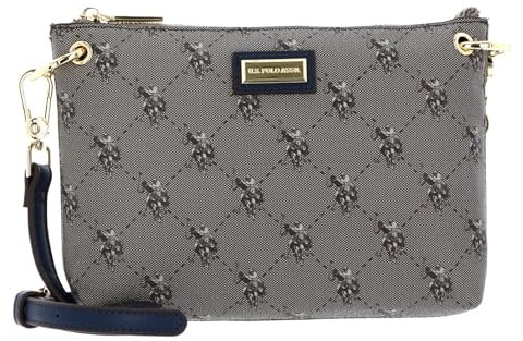 U.S. POLO ASSN. Hampton Flat Crossbody Bag Brown/Navy