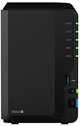 Synology DS220+ 2-Bay Diskstation NAS (Intel Celeron J4025 2GB Ram 2xRJ-45 1GbE LAN-Port) Bundle mit 2 x 2TB WD RED Plus HDD (WD20EFZX - 68AWUN0)