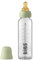 BIBS Baby Glass Bottle. Anti-colique. Embout rond en latex de caoutchouc naturel. Favorise l’allaitement naturel (Vert, Complete Set - 225 ml)