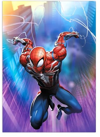 Displate Offiziell Spiderman MetallPoster Magnetische Befestigung Inklusive Lizenziert Bilder Hochwertiges Poster Peter Poster 67.5 cm x 48 cm