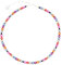 Feliss Handmade: Ketten aus Perlen, Halskette Damen. Statement Kette 45 cm lang. Choker Halsband, aesthetic Necklace Schmuck. Beads Perlenkette für Frauen in bunt mit Keramikperlen