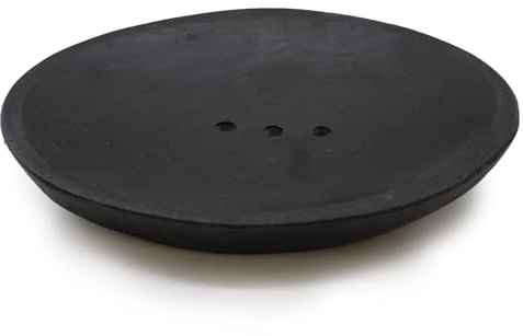 Ancient Wisdom Oval Black Marble Soap Dish