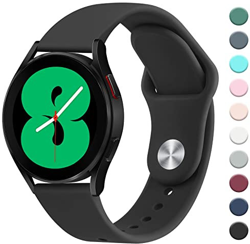 Amzpas Armband für Samsung Galaxy Watch 6/5/4 40mm 44mm / 5 Pro 45mm / 4 Classic 42mm 46mm / 6 Classic, 20mm Neues Silikon Ersatzarmband für Active 2 40mm 44mm