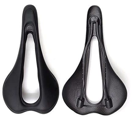 Fit for Full Carbon Sella in Fibra Ultraleggera Italia SLR Tekno Flow Sella Aperta ad Alte Prestazioni SuperFlow MTB Road Race Sella per Bicicletta (Color : Matte Black)