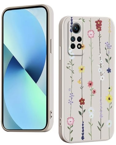 YUXING Silikon Hülle für Xiaomi Redmi Note 12 Pro 4G / Redmi Note 11 Pro 4G 5G, Mode Muster Niedlich Handyhülle, Stoßfest, rutschfest, Langlebige, Ultra Dünn Schutzhülle (Flower,White)