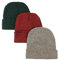 kozinu 3 Pack Unisex Beanie Mütze Winter Weiche Skull Cap Knit Beanies Warme Skimütze für Männer Frauen, Dunkelgrün-Rot-Beigebraun, Einheitsgr��e