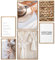 Papierschmiede® XL Mood Poster Set Boho Vibe, Bilder Set mit Rahmen (Farbe wählbar) Wohnzimmer Deko Modern, 2x A2 & 4x A3, decoration boho style Bohemian Korb Organisch Beige