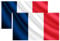 COCOSY 2 Stück Frankreich Fahne - 90 x 150 cm 100% Polyester Flagge Mit Messing-Ösen - Wetterfeste & Langlebige FR France für Sport & Feierlichkeiten