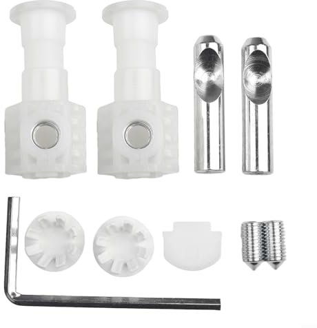1 paire de boulons de fixation plaqués zinc pour siège de toilette suspendu, boulons de fixation en métal pour bidet (blanc)