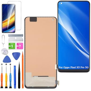 HLYGZX Pantalla de repuesto para pantalla LCD Oppo Find X5 Pro 5G TFT, CPH2305, kit de piezas de reparación (sin huellas dactilares, no curvadas)