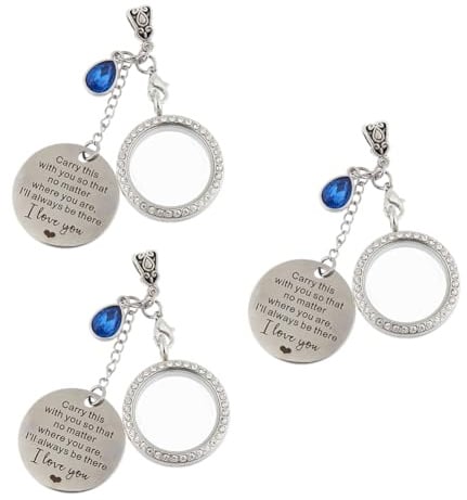 Hobbspring 3 Stück Medaillon Anhänger Mit Hochzeitsstrauß Strasssteinen Foto Charm Gedenk Anhänger Für Brautstrauß Personalisierter Charm Aus Legierung Mit Rundem Aus Edelstahl