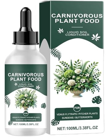 Gotas de alimento para plantas carnívoras, Gotas de alimento Venus atrapamoscas, Solución Nutriente Vegetal 100ml, Suplemento de alimentación de alimentos líquidos para plantas carnívoras, gotas para