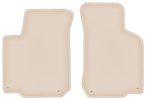 Velours-Fußmatten vorne passend für Volkswagen New Beetle 1997-2020, Beige | passend für Coupé/Cabrio; geschorener Premium-Velours (100% Polypropylen), ca. 8 mm