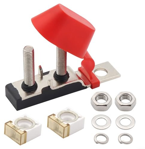 HOHOVYVY Porte-fusible pour voiture, double borne, porte-fusibles marins, 30-500 A, avec fusible (200 A)