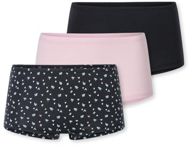Schiesser Mädchen 3 Pack Unterwäsche Shorts weiches Bündchen - 95/5 Organic Bio Baumwolle - Größe 140 bis 188