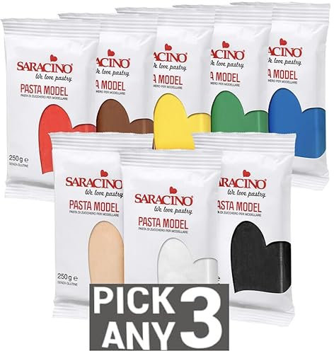 Art Of Cake® Pick Any 3 Saracino Modelling Paste (3x250g)