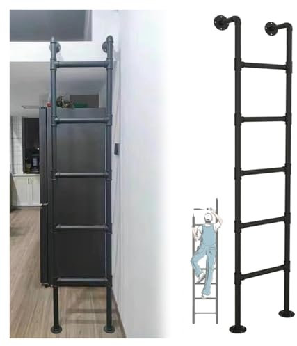 Heavy Duty Bunk Bed Ladder for Adults Sturdy Basement Window Well Egress Ladder for Double Beds 65 Climbing Height Easy Assembly