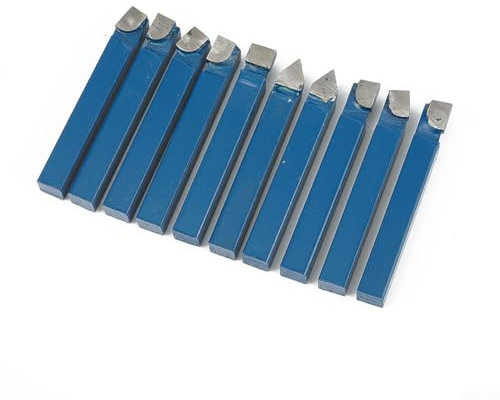 HpLive 10 Stück 1/4 Drehmeißel Hartmetall-Spitze Schneidwerkzeug C6 Bit Set für Metalldrehmaschine CNC Drehbank Zubehör