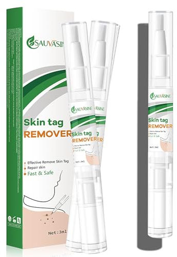 Warzen Entferner Stift 3ml 2Pcs, effektive Behandlung von Warzen, Haut-Tag-Entferner-Stift für Gesicht, Körper und Hände passend für alle Hauttype