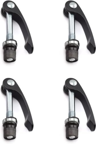 Bicycle Seat Post Alloy Quick Release Pin Quick Release Seat Clamp (Black, 4 Pieces)