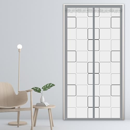 MEEYI EVA-Bildschirm für Tür 100x215cm, Isolierung Winter Magnetische Türvorhänge für Tür für Schiebetüren Schlafzimmer, Blickdicht， H