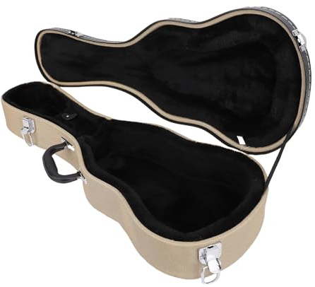 POENVFPO Ukulele Hard Box, 23in -Schutzkörper mit Verdickterem Schloss für Kleine Gitarre