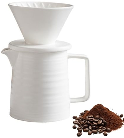 Kaffeefilter Porzellan Mit 500ml Kanne, Geeignet Filterpapier der Größe 1