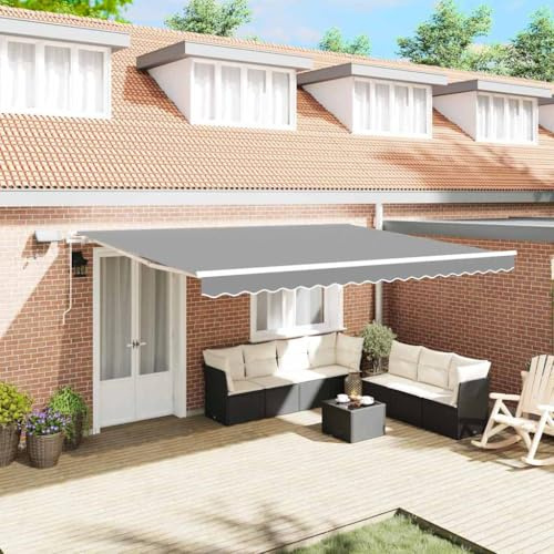 Brise-vue extensible avec blanc 4,5 x 3 m en métal pour tonnelle, balcon et jardin