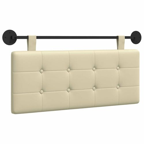vidaXL Hängendes Kopfteil Kunstleder, Modernes rechteckiges Wandkopfteil, Flexible Rückenlehne, stylische Schlafzimmer-Deko, platzsparendes Design