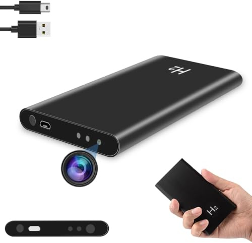 RUDTAR Spy Camera Nanny Cam Hidden Cameras for Home Indoor Outdoor Security | 5000mAh Portable Power Bank Camera | 1080P FHD | Night Vision | Spy Camera No Wifi Needed | 10 Hours Working Pocket Camera