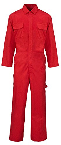 Supertouch 51205 Basic Coverall, Polycotton, 2X-Large, Red