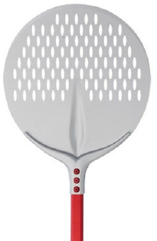 Cerutti Pala Tonda Forata Tulip in Alluminio anodizzato Manico 1,5 mt Pala Pizza Made in Italy (36/ h 150 cm)