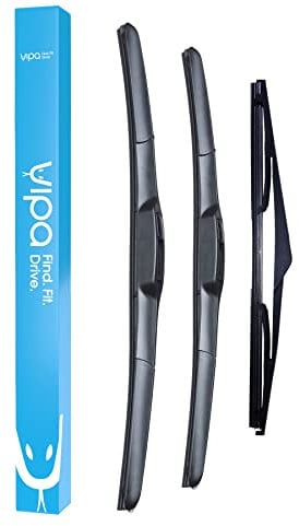 Vipa Car Parts Premium Wiper Blade Set | fits: KIA SPORTAGE SUV (Dec 2010 to Dec 2015) | All-Weather Performance | Durable, Streak-Free Windshield Wipers | Easy Installation