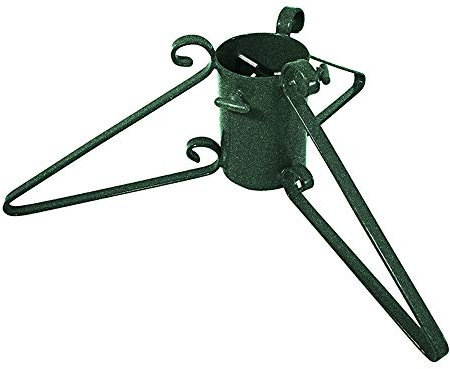 Garden Pride Christmas Tree Stand - 4 Base - Metal - Solid Steel - Plastic Coated (Green Glitter)