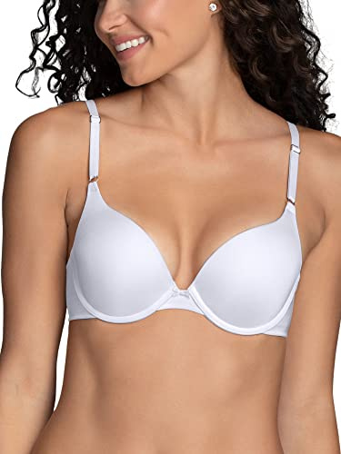 Vanity Fair Ego Boost Bra, Adds to One Full Cup Size, Underwire Push Up Bras for Women Reggiseno, Opaco, Bianco, 5B Donna
