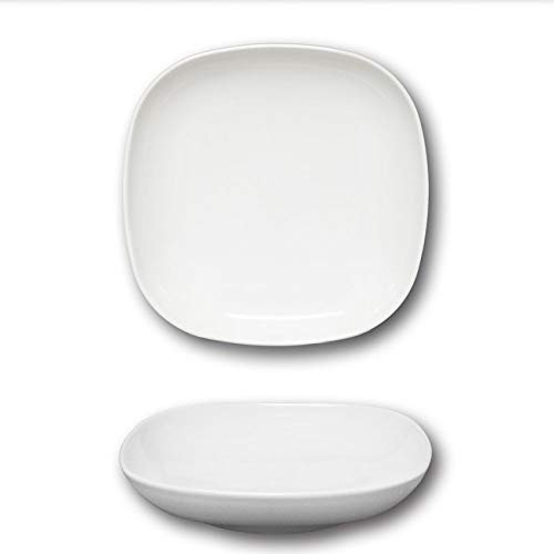 Assiette creuse porcelaine blanche - L 21 cm - Danubio