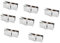Lot de 8 charnières de porte en verre NUZAMAS 5 mm-8 mm, réglable, rectangulaire, pince unique pour armoire de placard, charnières de porte en verre, porte en verre à 180 degrés sur panneau en verre