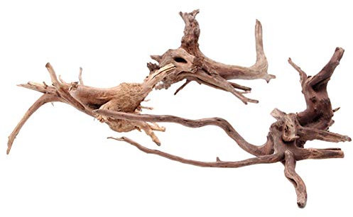 NANANA Natürliches Treibholz und Zweige für Reptilien, Mangrovenwurzel Holz Treibholz für Terrarium Aquarium Zubehör Garten Deko Reptilien Echtholz, [Mehrere Größen][4 Stück]