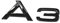 Audi 8Y0071803 Schriftzug A3 schwarz Tuning Exclusive Black Edition Emblem