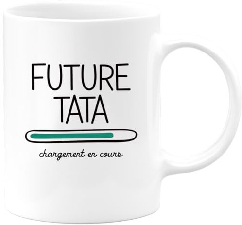 Taza original para anunciar embarazo, tata o nacimiento, idea regalo para bebé, niña, niño