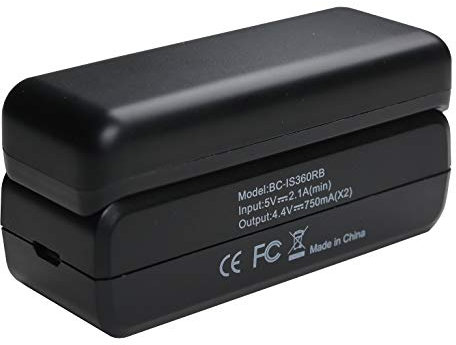 Batterytec Replacement Action Kamera Akku und Dual Charger Kit für Insta360 ONE R Kamera. [Wiederaufladbar, 1200mAh]