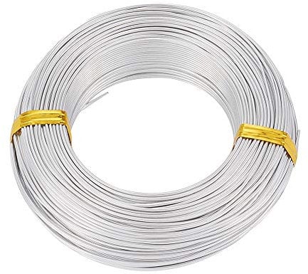 Cheriswelry 459 Feet Aluminum Wire 16 Gauge Silver Bendable Metal Craft Wire for Jewelry Making Dolls Skeleton DIY Crafts